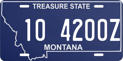 MT license plate 104200Z