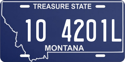 MT license plate 104201L