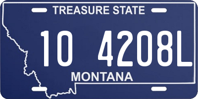 MT license plate 104208L