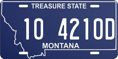 MT license plate 104210D