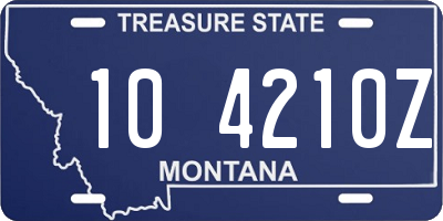 MT license plate 104210Z