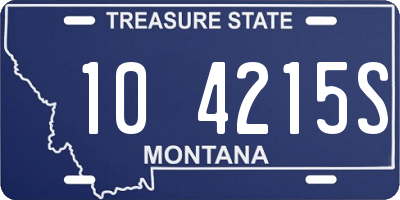 MT license plate 104215S