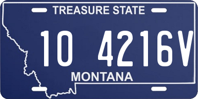 MT license plate 104216V