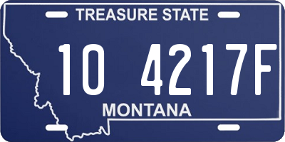 MT license plate 104217F