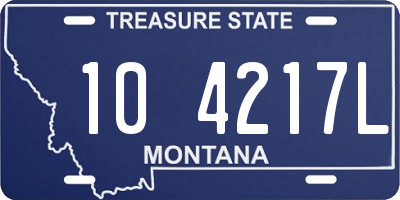 MT license plate 104217L