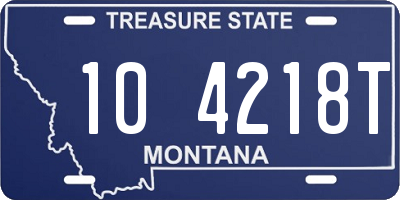 MT license plate 104218T