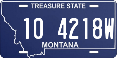 MT license plate 104218W