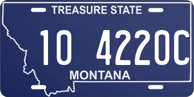 MT license plate 104220C