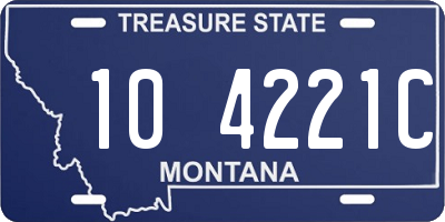 MT license plate 104221C