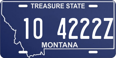 MT license plate 104222Z