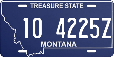 MT license plate 104225Z