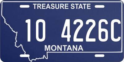 MT license plate 104226C