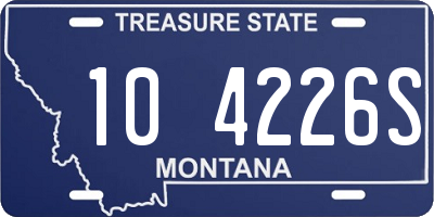 MT license plate 104226S