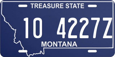 MT license plate 104227Z