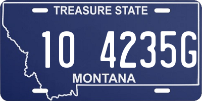 MT license plate 104235G