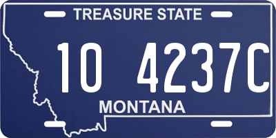 MT license plate 104237C