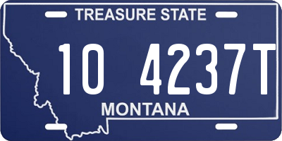 MT license plate 104237T