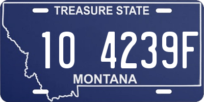 MT license plate 104239F