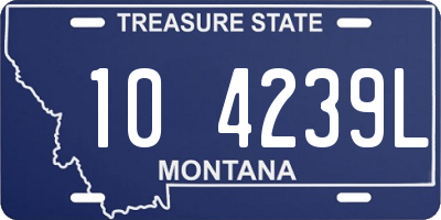 MT license plate 104239L