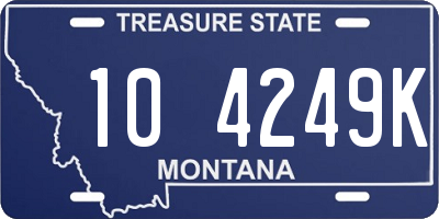 MT license plate 104249K