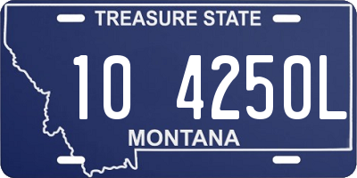 MT license plate 104250L