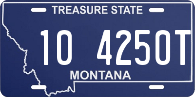 MT license plate 104250T