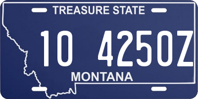 MT license plate 104250Z