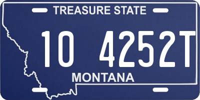 MT license plate 104252T