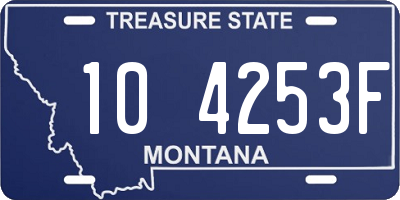 MT license plate 104253F