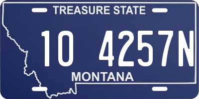 MT license plate 104257N