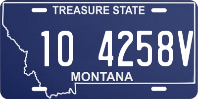 MT license plate 104258V