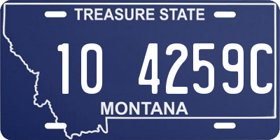 MT license plate 104259C