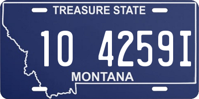 MT license plate 104259I