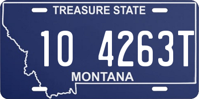 MT license plate 104263T