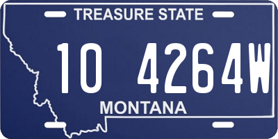 MT license plate 104264W