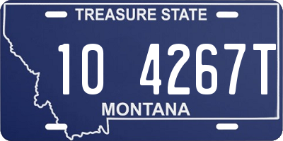 MT license plate 104267T