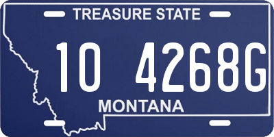 MT license plate 104268G