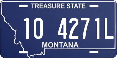 MT license plate 104271L