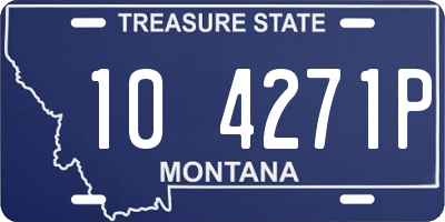 MT license plate 104271P