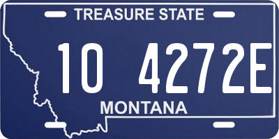 MT license plate 104272E