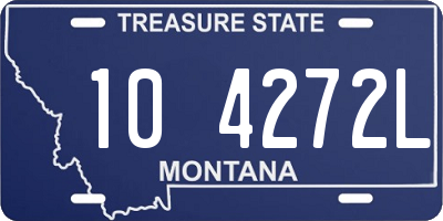 MT license plate 104272L