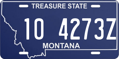 MT license plate 104273Z