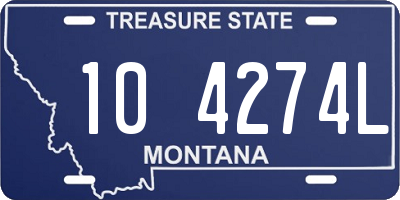 MT license plate 104274L