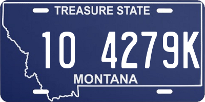 MT license plate 104279K