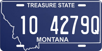 MT license plate 104279Q