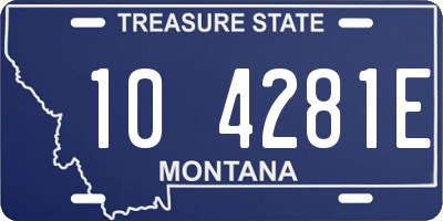 MT license plate 104281E