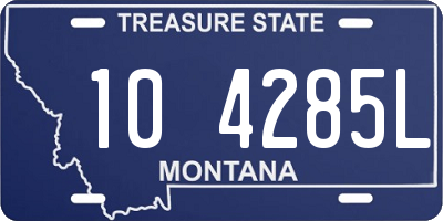 MT license plate 104285L