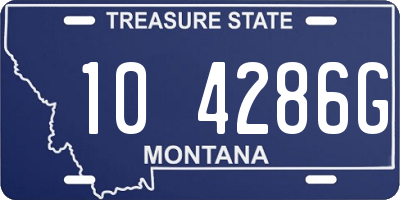 MT license plate 104286G