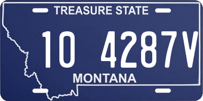 MT license plate 104287V