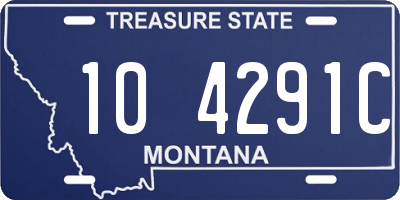 MT license plate 104291C